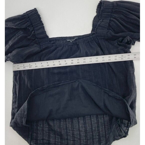 Zac & Rachel Women’s Black Flutter Sleeve Shirt See Photos For Measurements - Picture 5 of 6